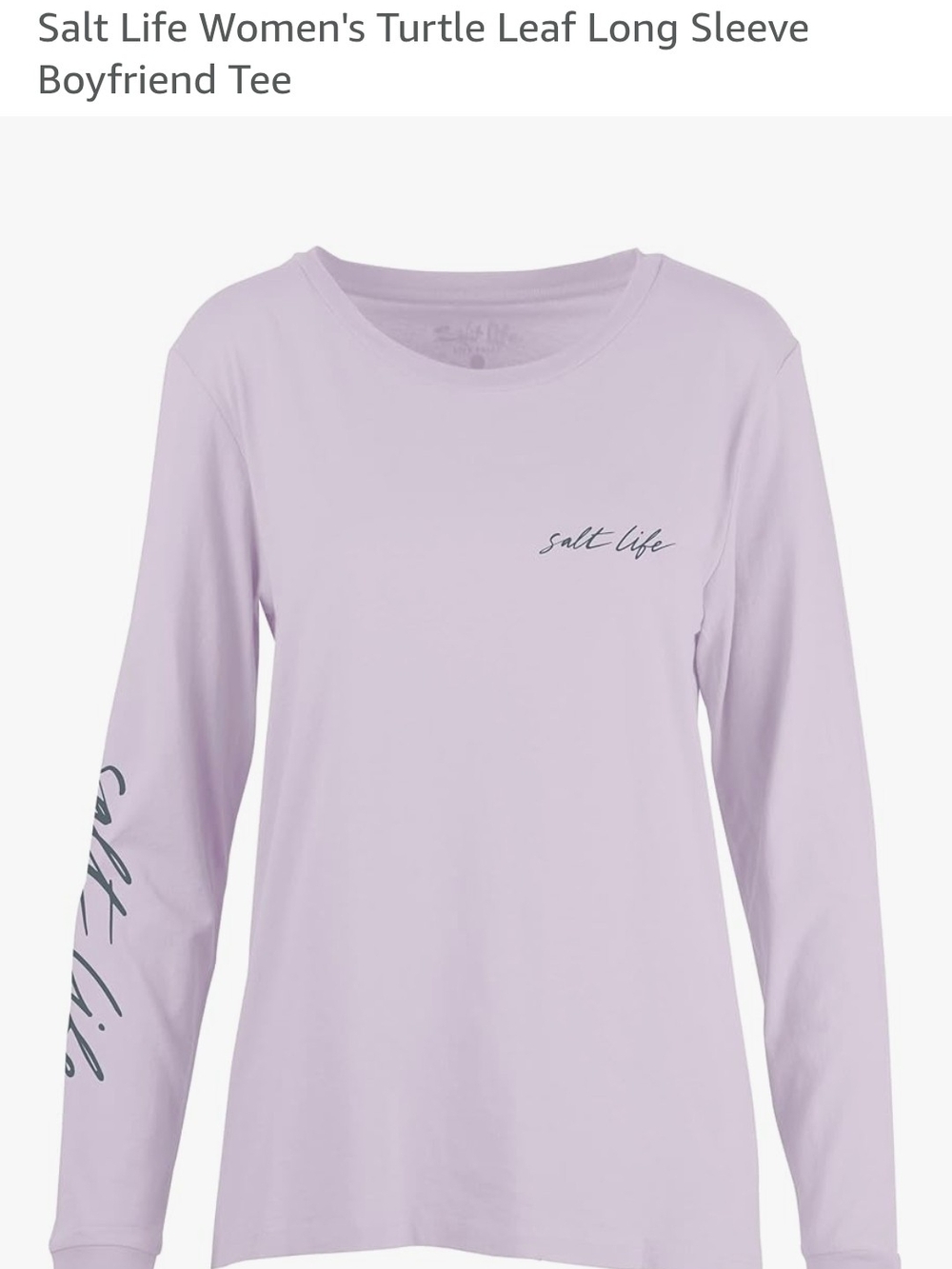 Salt Life Women's Lavender Crewneck Long Sleeve Tee